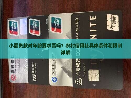 小额贷款对年龄要求高吗