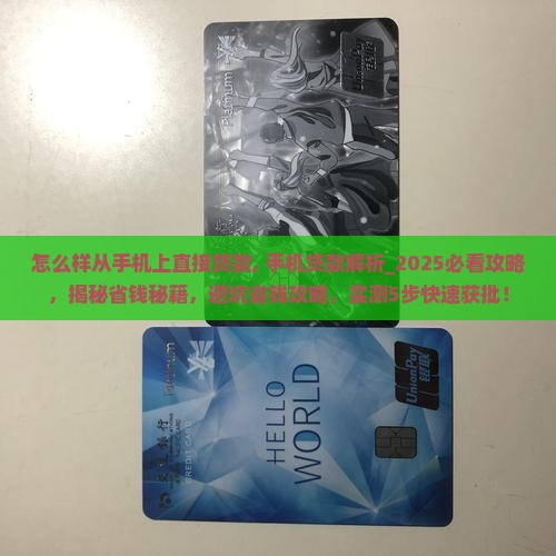 怎么样从手机上直接贷款