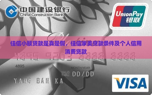 佳信小额贷款是真是假