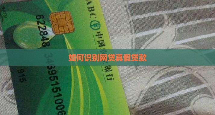 如何鉴定网络贷款真假