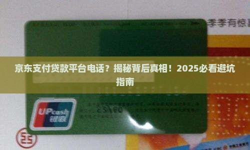 京东支付贷款平台电话