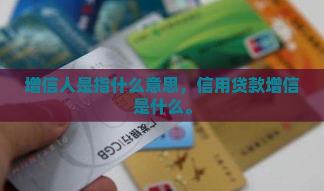 信用贷款增信人是指
