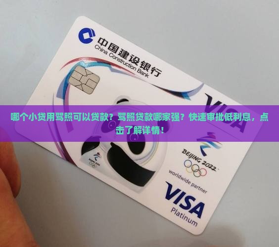 哪个小贷用驾照可以贷款