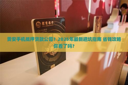 贵安手机抵押贷款公司