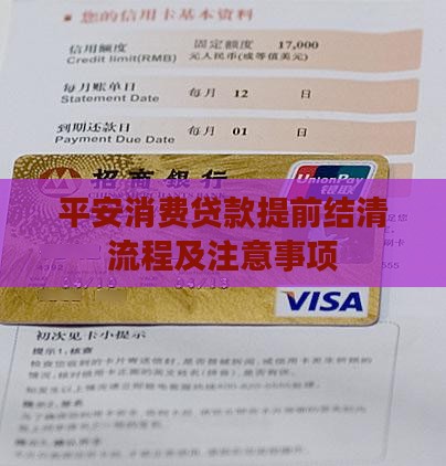 平安消费贷款提前结清流程及注意事项