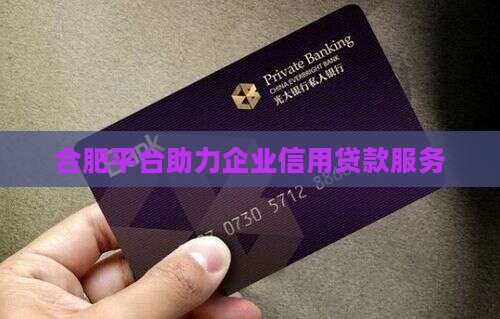 合肥市企业信用贷款
