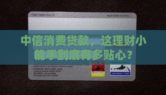中信消费贷款是什么平台