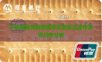 平安普惠贷款想提早还