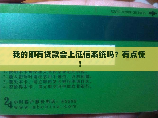 即有贷款上征信系统吗