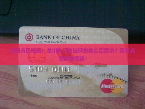 龙川实物抵押贷款公司