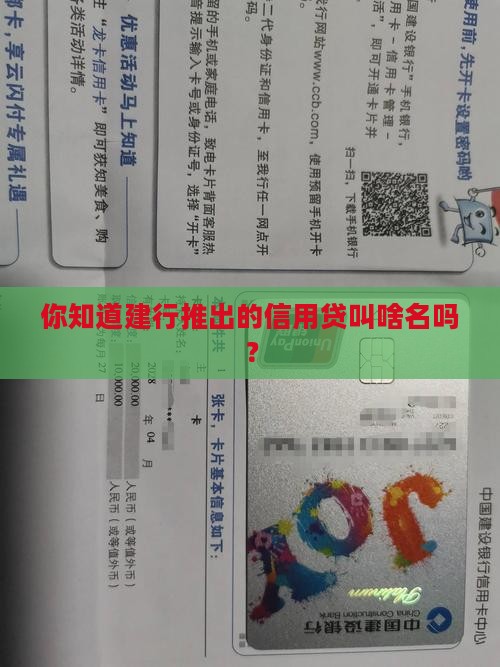 建行的信用贷款叫什么名