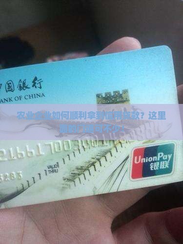 农业企业信用贷款流程