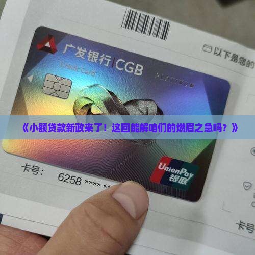 中央关于小额贷款的政策