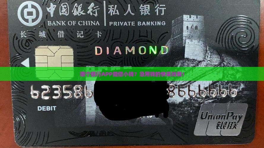什么银行app可以小额贷款