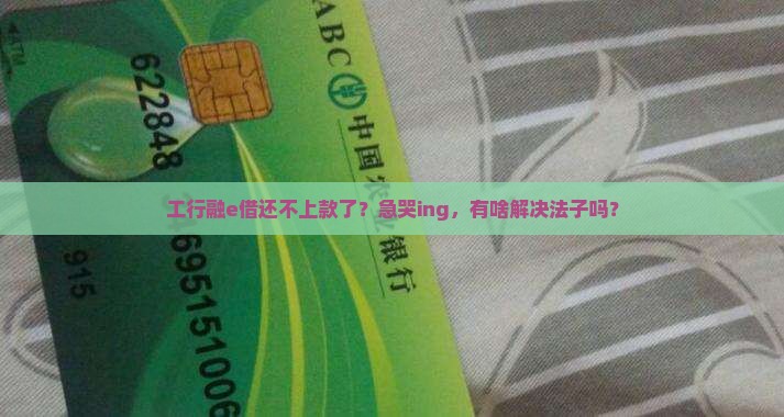 工行融e借的贷款还不上了怎么办