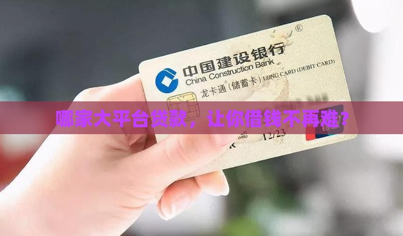 大平台贷款推荐
