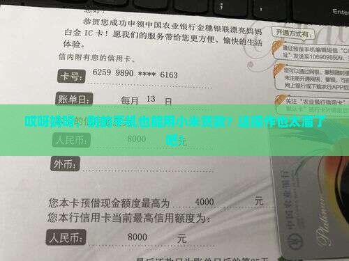 别的手机能用小米贷款吗