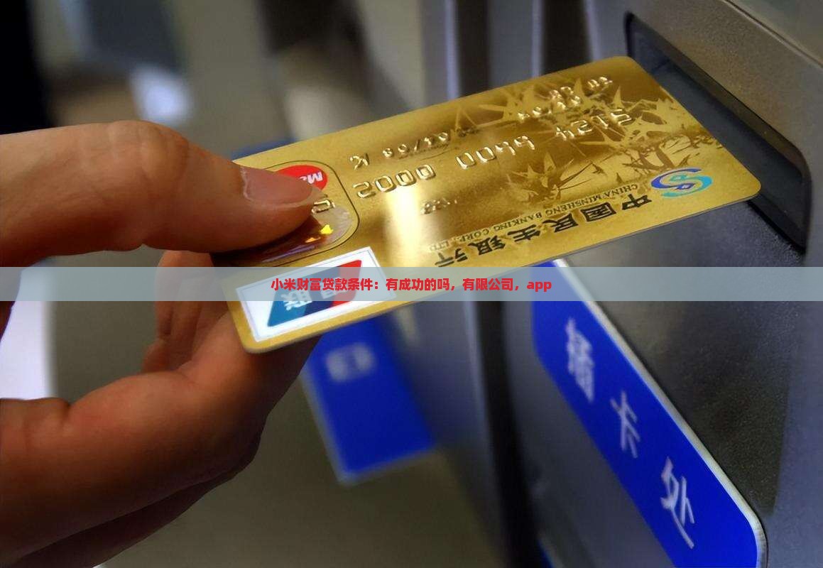 小米财富贷款条件