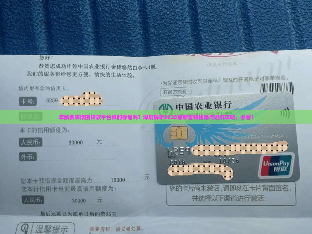 年龄要求低的贷款平台