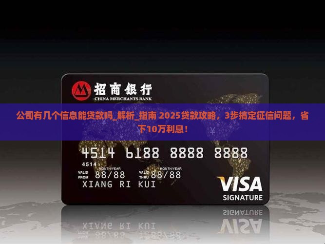 公司有几个信息能贷款吗