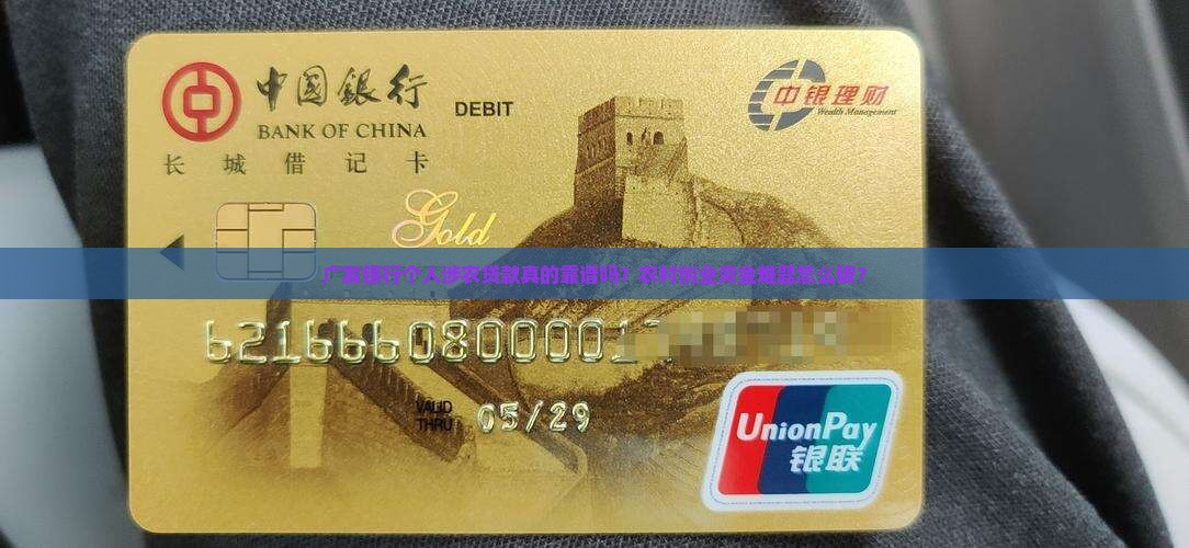 广发银行个人涉农贷款