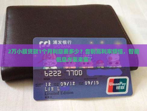 2万小额贷款1个月利息
