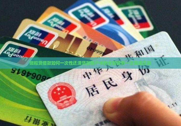 微粒贷借款如何一次性还清贷款账户中的全部债务一次完成还款