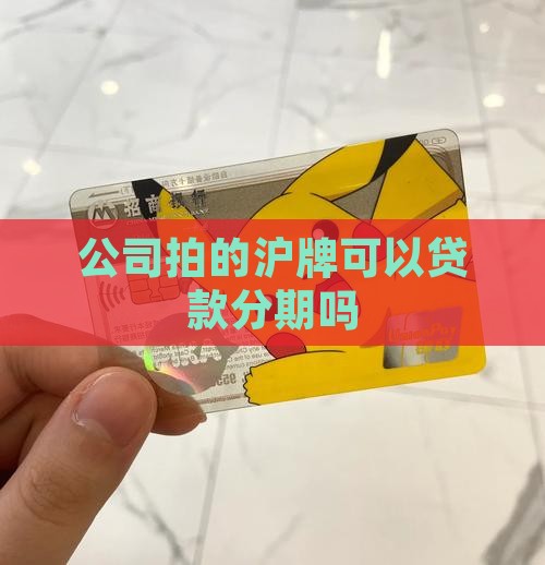 公司拍的沪牌可以贷款分期吗