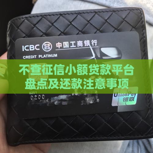不查征信小额贷款平台盘点及还款注意事项
