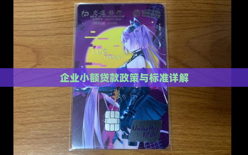 企业小额贷款政策与标准详解