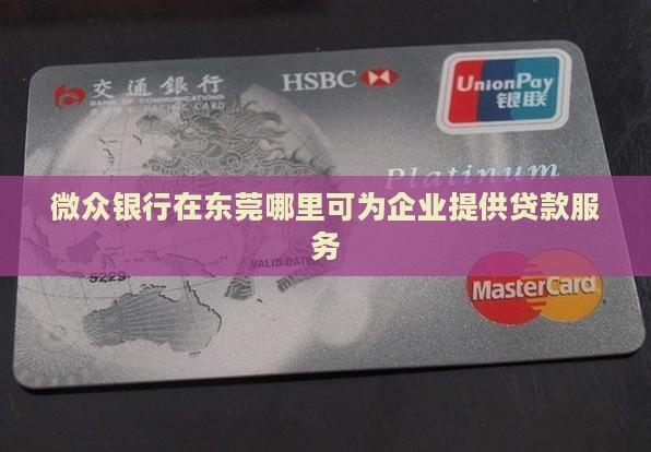 微众银行在东莞哪里可为企业提供贷款服务