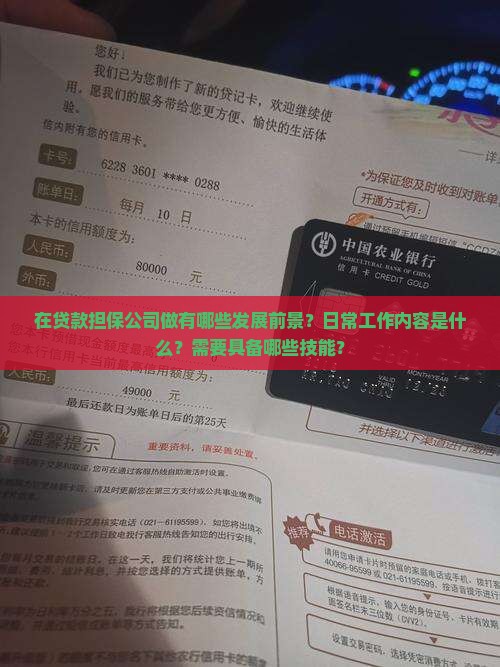 在贷款担保公司做