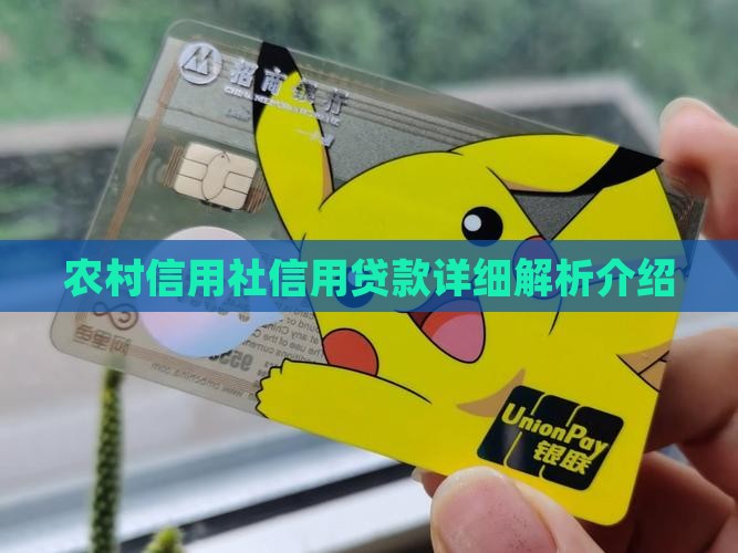 信用社信用贷款详细介绍