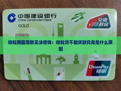 微粒贷不能贷款显示啥