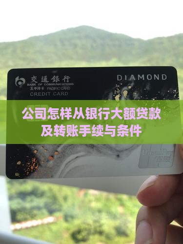 公司怎样从银行大额贷款