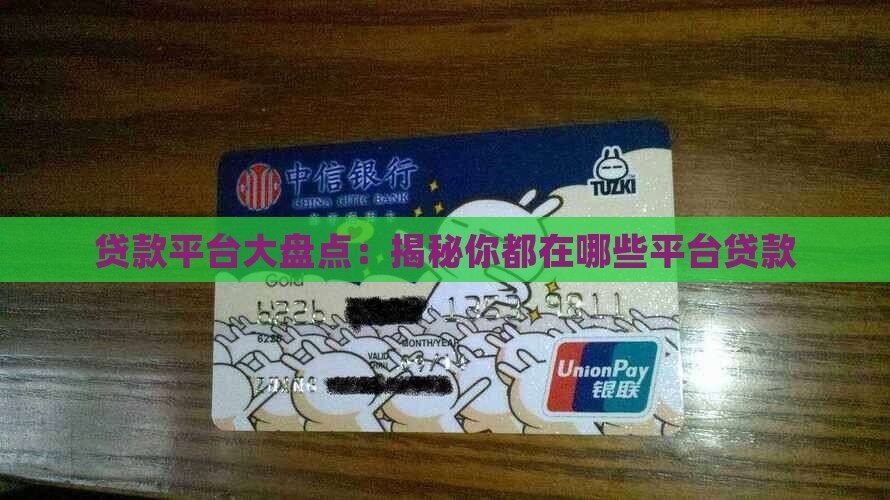 你都在哪些平台贷款