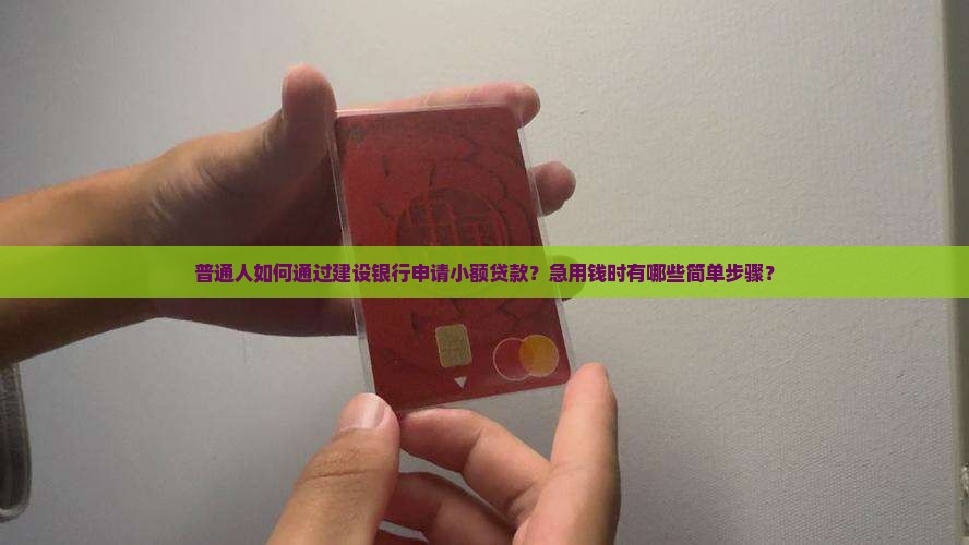 建设银行能小额贷款吗