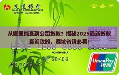 从哪里能查到公司贷款