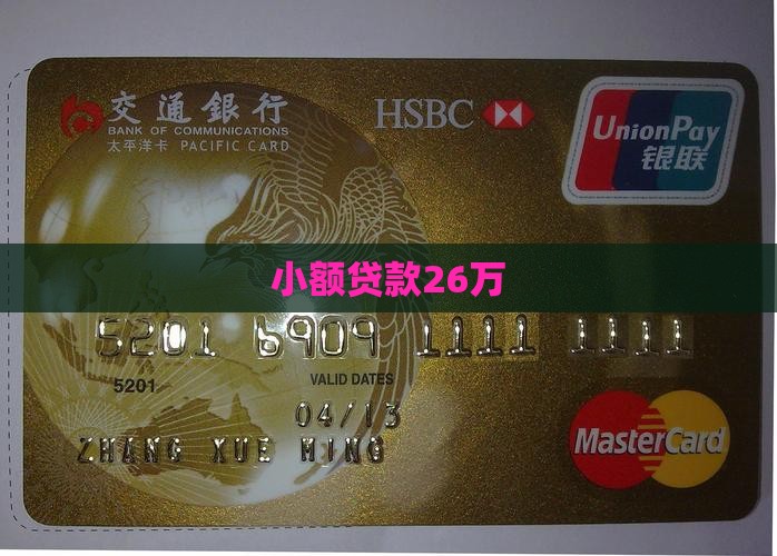 小额贷款26万