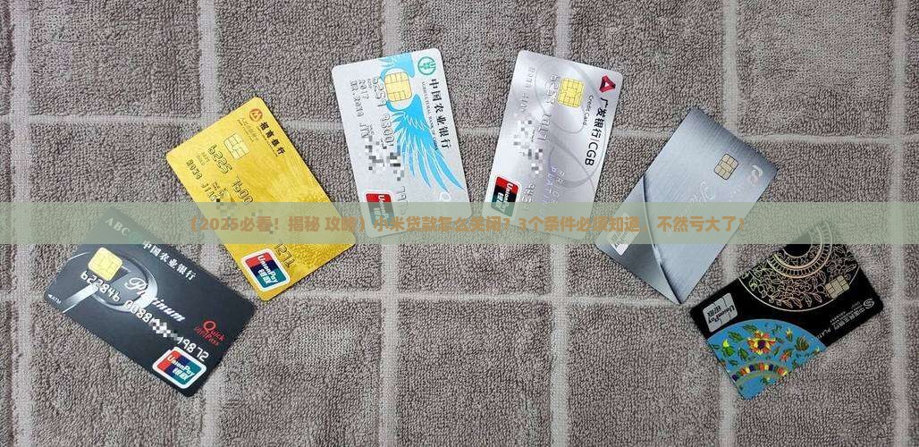 关闭小米贷款的条件