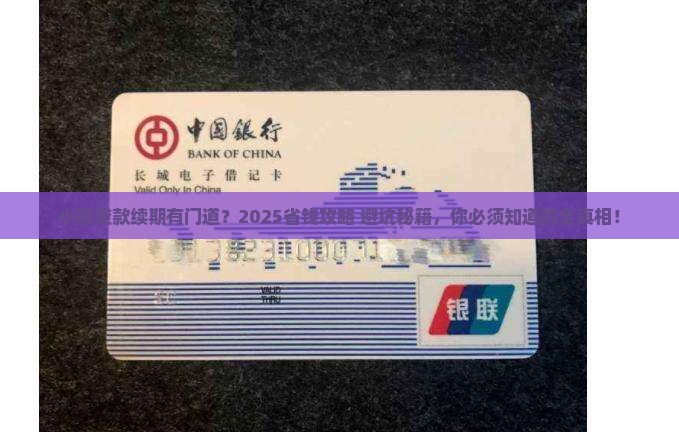 小额贷款都可以续期嘛