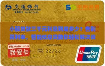 小额贷款三千元利息