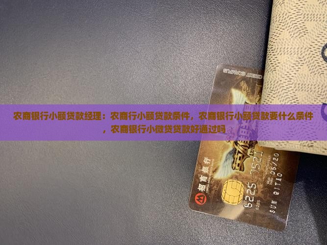 农商银行小额贷款经理