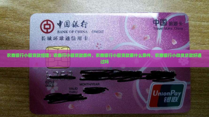 农商银行小额贷款经理