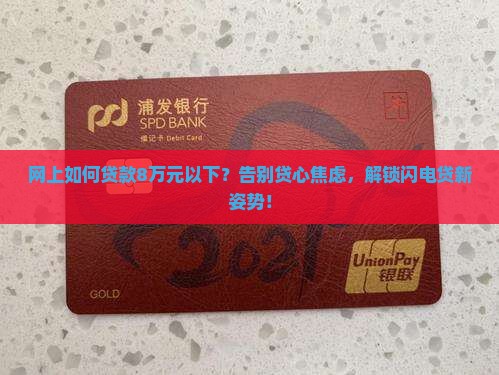 网上如何贷款8万元以下