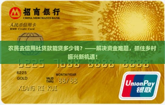 农民去信用社贷款能贷多少钱