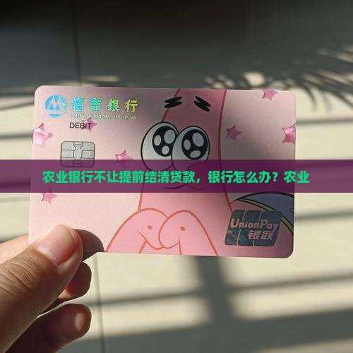 农业银行不让结清贷款