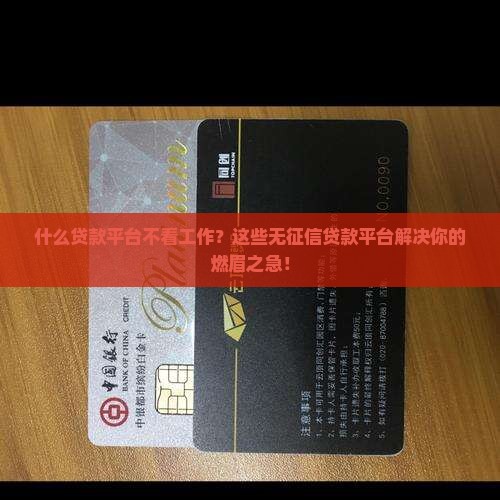 什么贷款平台不看工作
