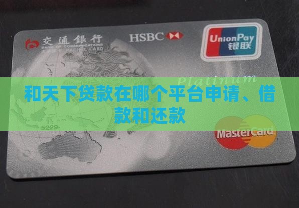 和天下贷款在哪个平台
