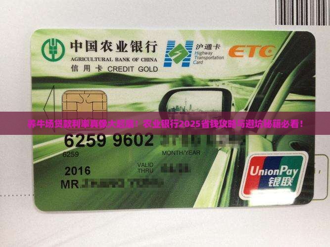 养牛场农业银行贷款利率